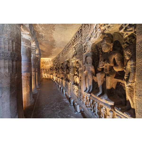 Latitude Vive Ajanta Caves India Wrapped Canvas Photograph Wayfair